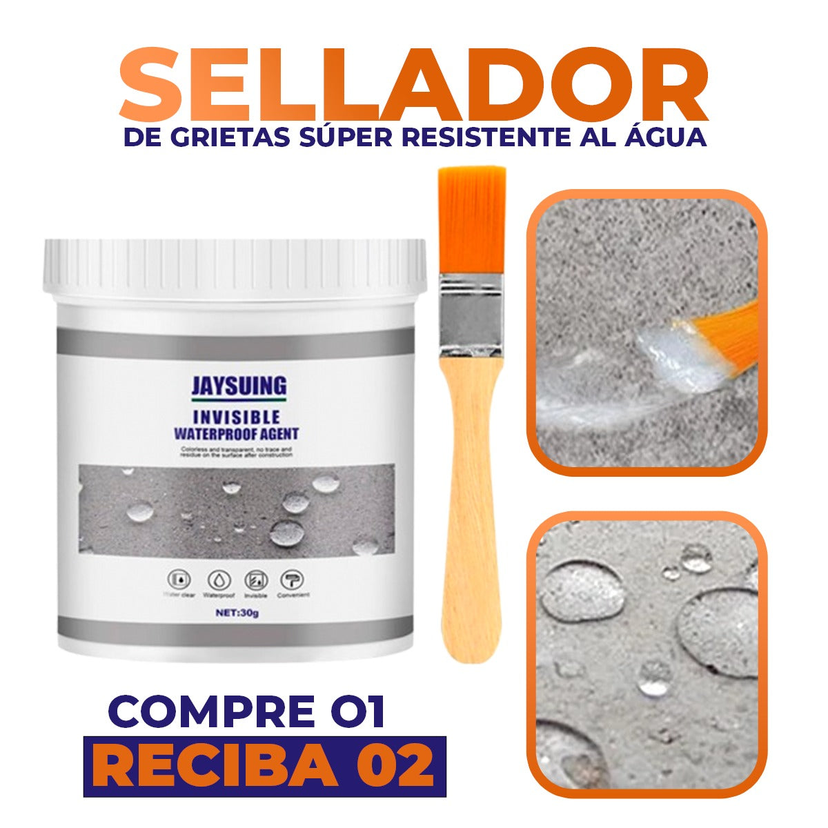 COMPRE 01 UNIDAD Y RECIBA 02 UNIDADES - Sellador De Grietas Súper Resistente Al Água